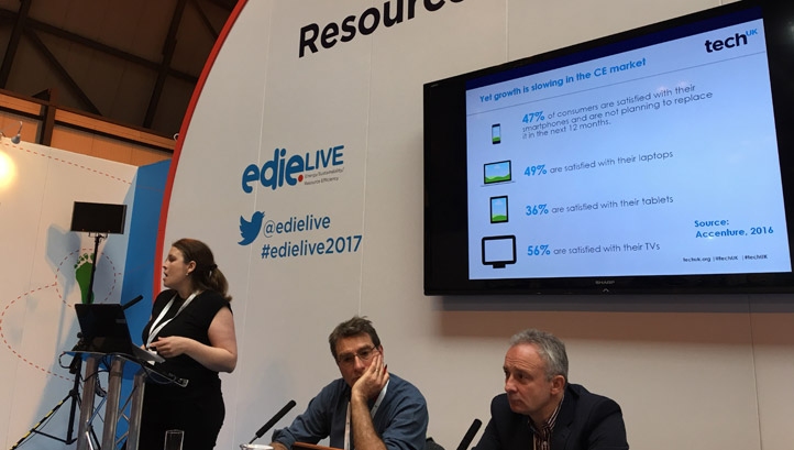 techUK's Susanne Baker, pictured here speaking at edie Live, noted that the regulatory frameworks would mirror current purchasing trends by consumers
